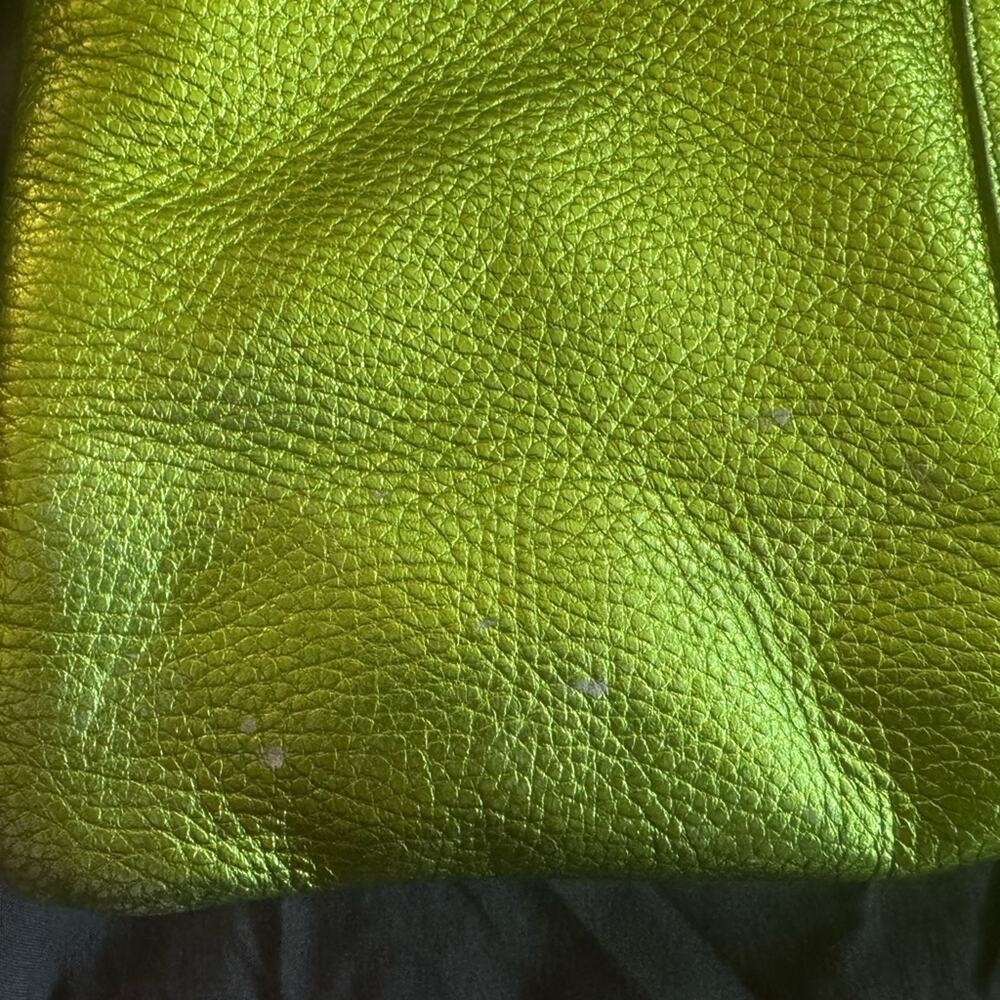 Burberry Prorsum Metallic Green Leather Tote Bag - Picture 7 of 16